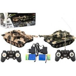 Tank RC 2ks tanková bitva + dobíjecí pack - maskáč