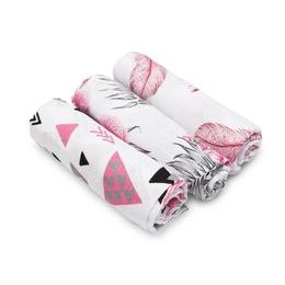 Mušelínové pleny růžové 3 ks