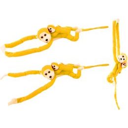 Plyšová opice s miminkem žlutá 70 cm