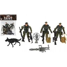 Sada vojáci se psem s doplňky