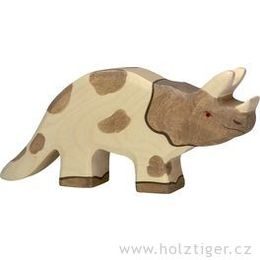 Triceratops - dřevěná vyřezávaná hračka