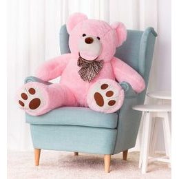 Plyšový medvěd Maty 130 cm růžový