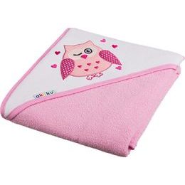 Akuku Dětská osuška s kapucí 100x100cm SOVIČKA ecru