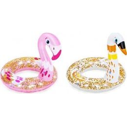 Kruh nafukovací třpytivý Plameňák/Labuť - mix barev