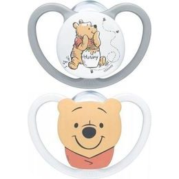 Silikonový dudlík NUK space 0-6m Medvídek PÚ 2ks