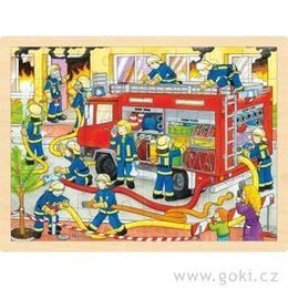 Puzzle - hasiči při zásahu, 48 dílů