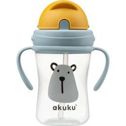 Dětská láhev se slámkou Akuku - Myška