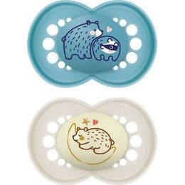 Dr Brown's Ortodontický dudlík Prevent svítící, 2ks, 0-6m, růžový