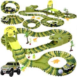 Autodráha s autíčkem na baterie a dinosaury 168 dílků Dino Track
