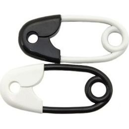 Chrastítko - špendlík černobílý - mix 2 druhy