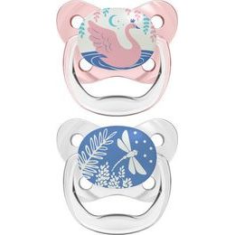 Dr Brown's Ortodontický dudlík Prevent svítící, 2ks, 0-6m, růžový