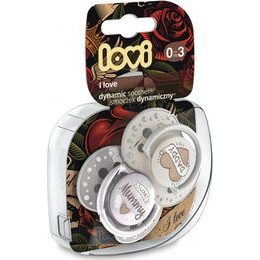 LOVI 22/892 Dynamický silikonový dudlík 0-3 m 2 ks Stardust zelený