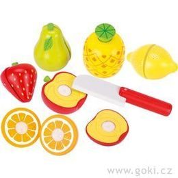 Ovoce na suchý zip k řezání - dětská kuchyňka, 13 dílů