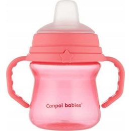 CANPOL babies Hrneček se silikonovým pítkem FirstCup 150ml růžový