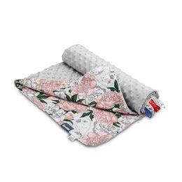 SVĚTLÁ DEKA MINKY 75 x 100 ŠEDÉ KVĚTY