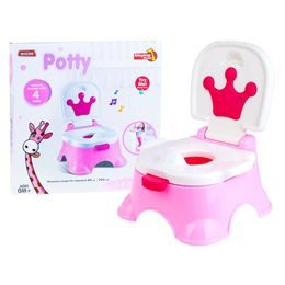 Majlo Toys interaktivní hrající nočník 3v1 Funny Potty růžový