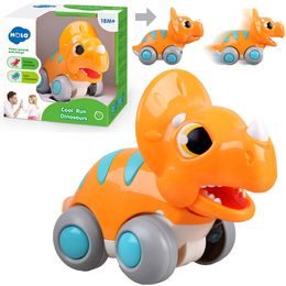 Huile Toys dinosaurus pro nejmenší na setrvačník - oranžový