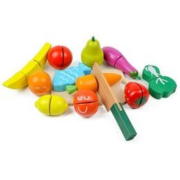 Ecotoys sada dřevěného ovoce a zeleniny v boxu