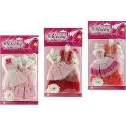 Oblečky na panenky 2ks s doplňky - mix barev