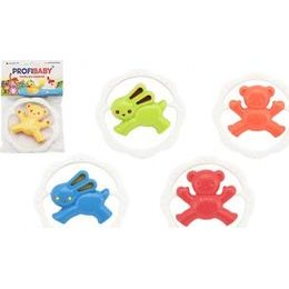 Chrastítko Medvěd/Zajíc - mix 4 barvy