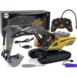 Pásové rypadlo na dálkové ovládání žluté