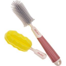 Akuku Silikonový kartáč 2v1 výměnná hlavice