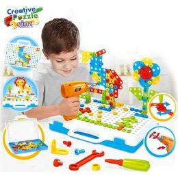 Kreativní konstrukční stavebnice s nářadím 237 ks