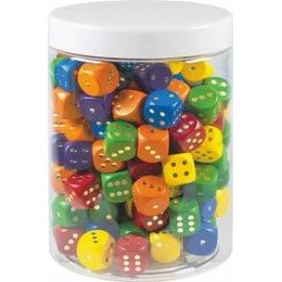 Dřevěné, barevné Hrací kostky - společenská hra 150 ks