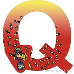 Ozdobné písmeno ze dřeva Q