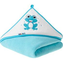 Dětská osuška s kapucí, Žabička modrá