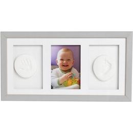 Dětská otisková sada, trojitý stříbrný rám s hlínou