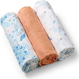 Mušelinové plenky 3ks oranžová