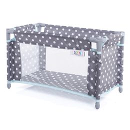 Doris postýlka pro panenku šedo-mentolová