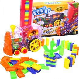 Majlo Toys veselé domino s lokomotivou na baterie Funny Loco