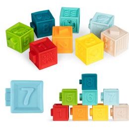 Haunger senzorické kostky pro nejmenší Textured Blocks 8 kusů