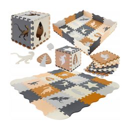 Výuková pěnová podložka Zvířátka 36ks hnědá