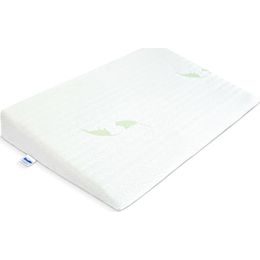 Kojenecký polštář - klín Sensillo bílý Luxe s aloe vera 60x38 cm