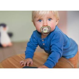 Dětský dudlík 0-6m Phillips Avent air night - zelená 2ks