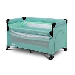 Dětská cestovní postýlka CARETERO ESTI se stahovací bočnicí mint