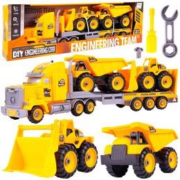 Šroubovací nákladní auto se stavebními stroji Engineering Team