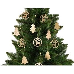 Vánoční dřevěné ozdoby na stromeček - sobi a stromy