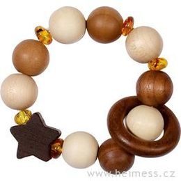 Hvězdička a pravý jantar - motorická hračka pro miminka (Heimess nature)