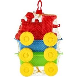 Vlak + 3 vagony s kolejemi na baterie se světlem se zvukem