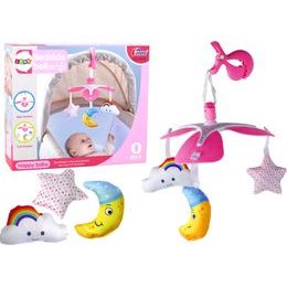 Dětský kolotoč nad postýlku s klipem Sky Pink