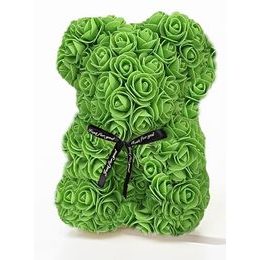 Medvídek z růží zelený Rose Bear 25 cm