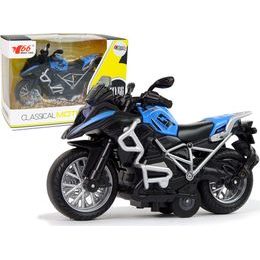 Motorka GT na setrvačník s efekty modrá