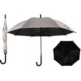 Vystřelovací Deštník hvězdná obloha - stříbrný