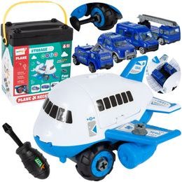 Dětské šroubovací letadlo s autíčky Plane Storage
