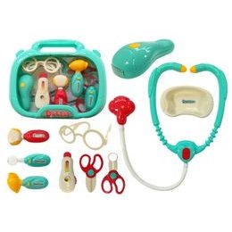 Dětský lékařský kufřík s příslušenstvím na baterie Family Doctor zelený