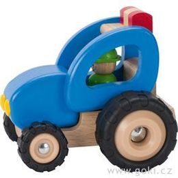 Dřevěný traktor, hračka pro kluky